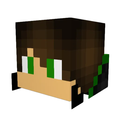 Gi0B2412 Minecraft avatar head, 3D render