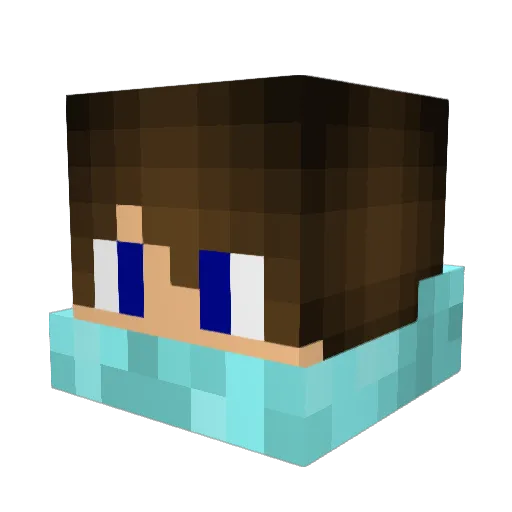 Gi0nic Minecraft avatar head, 3D render