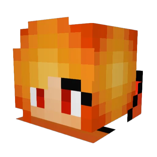 Gi19 Minecraft avatar head, 3D render
