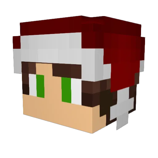 Gi3cKy Minecraft avatar head, 3D render