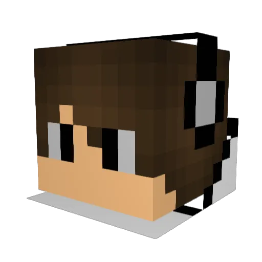 GiBrID Minecraft avatar head, 3D render