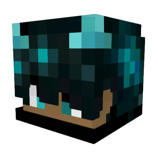 GiByte Minecraft avatar head, 3D render
