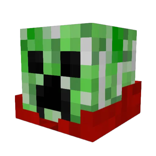 GiGa_07 Minecraft avatar head, 3D render