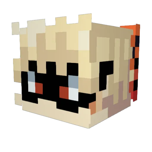 GiKae Minecraft avatar head, 3D render