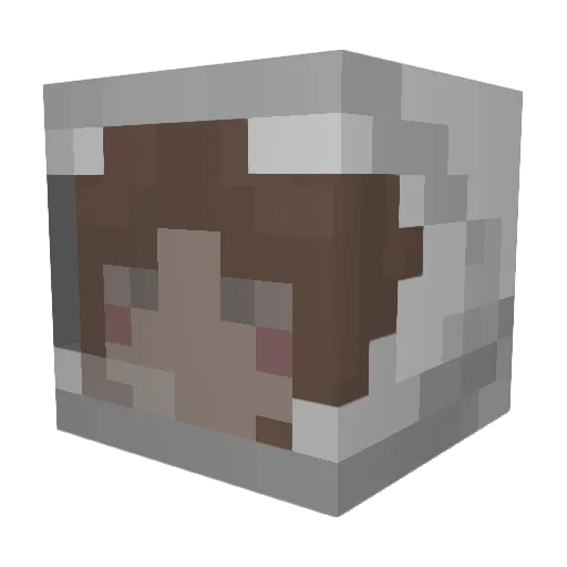 GiNaArea Minecraft avatar head, 3D render