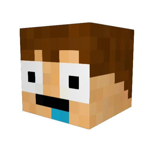 GiNzdizzy Minecraft avatar head, 3D render