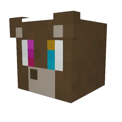 GiOPiO1007 Minecraft avatar head, 3D render