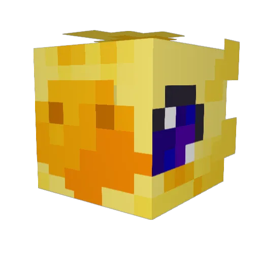 GiRLSTAR Minecraft avatar head, 3D render
