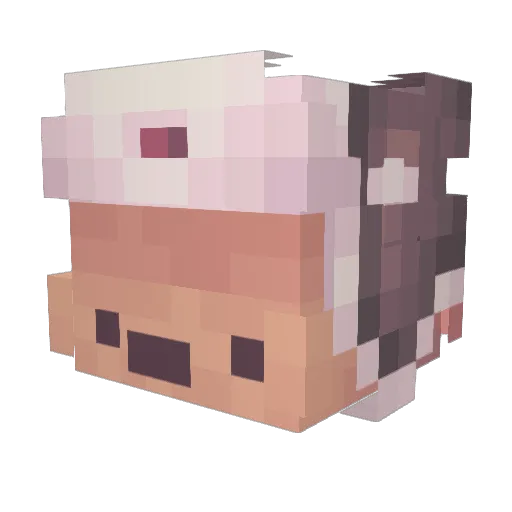 GiRZZ Minecraft avatar head, 3D render