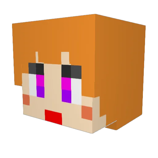 GiRa222 Minecraft avatar head, 3D render