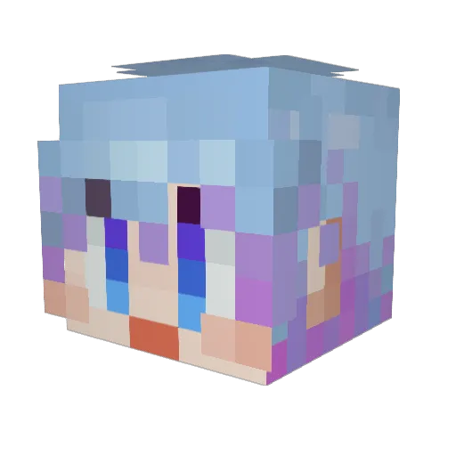 GiRinnnnn Minecraft avatar head, 3D render