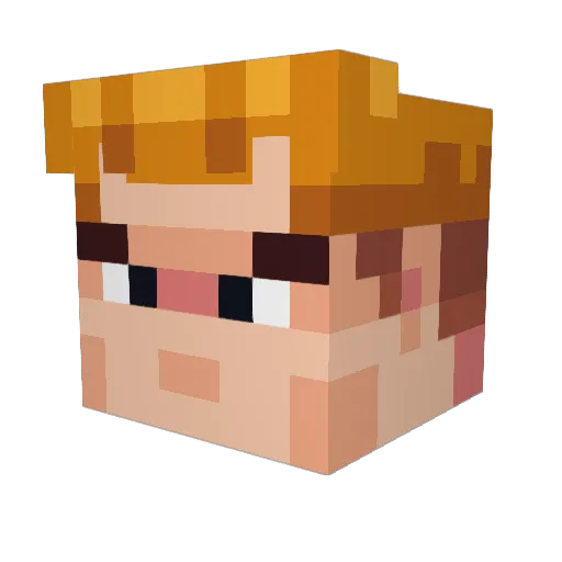 GiRobotn1fan Minecraft avatar head, 3D render