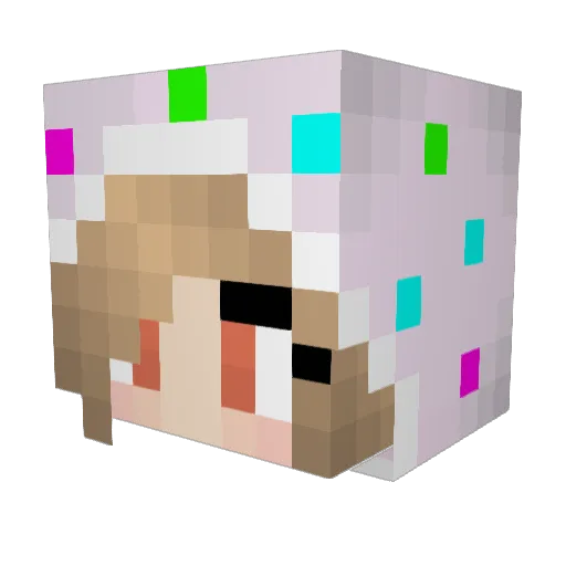 Gi_Cupcake Minecraft avatar head, 3D render