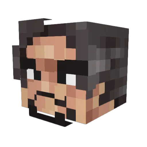 Gi_ank Minecraft avatar head, 3D render