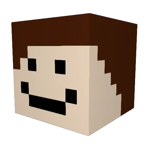 Gi_mbm Minecraft avatar head, 3D render