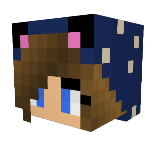 Gia_c Minecraft avatar head, 3D render