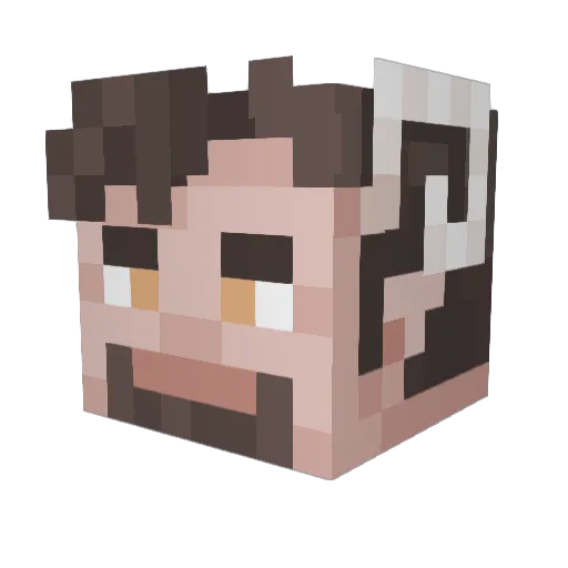 Giac0n Minecraft avatar head, 3D render
