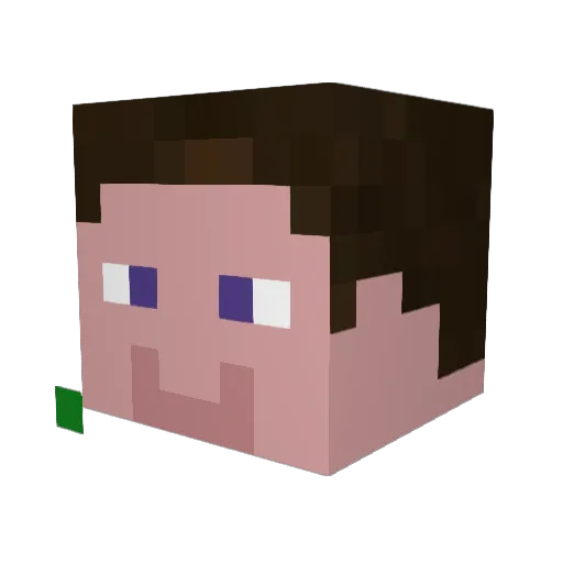 Giacomosic Minecraft avatar head, 3D render