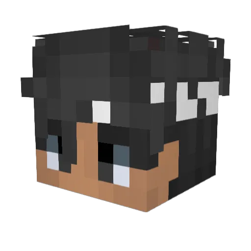 Giaia_ Minecraft avatar head, 3D render