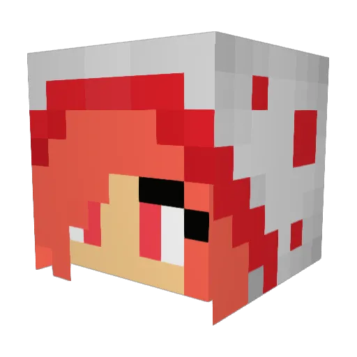 Giaishere Minecraft avatar head, 3D render