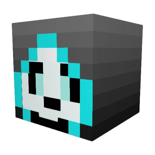 Gialose Minecraft avatar head, 3D render