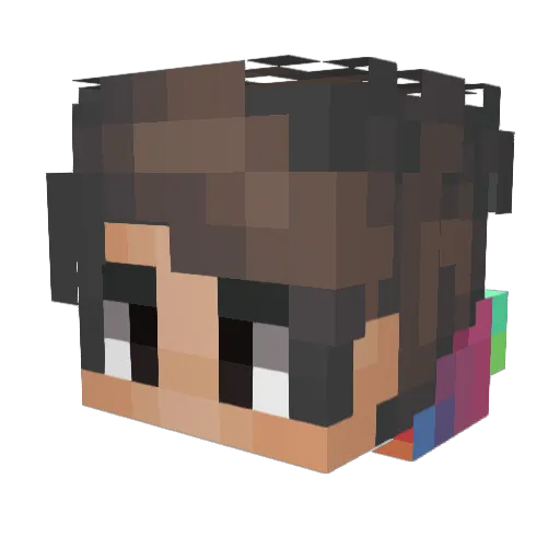 Gian25XD Minecraft avatar head, 3D render