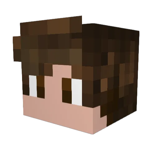 GianClaude Minecraft avatar head, 3D render