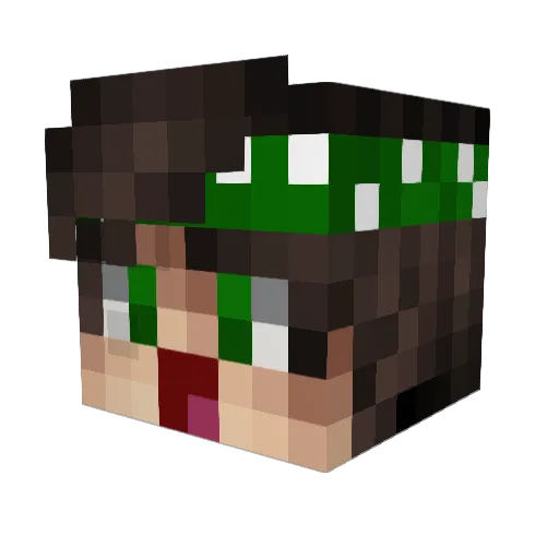 GianDenyo Minecraft avatar head, 3D render