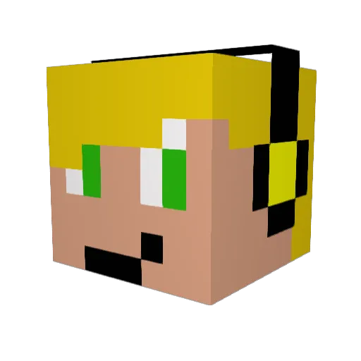 GianThePro Minecraft avatar head, 3D render