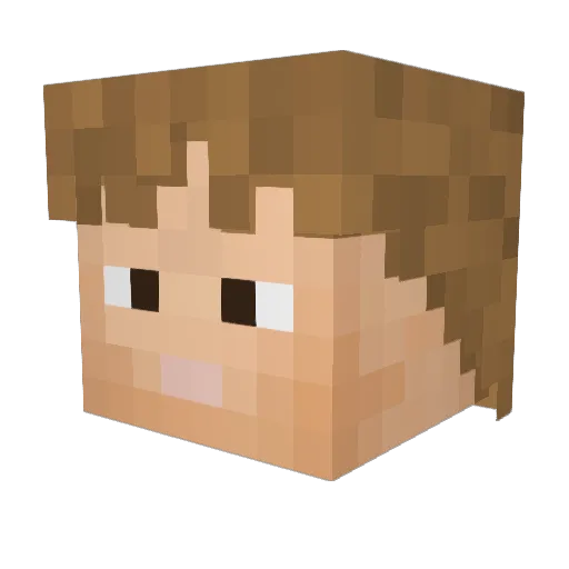 Giancas47 Minecraft avatar head, 3D render