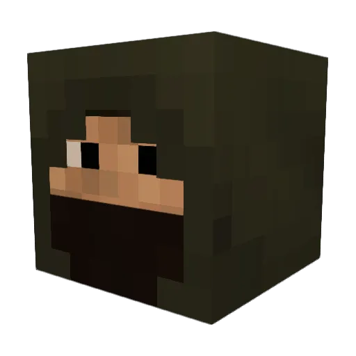 Gianlucasan Minecraft avatar head, 3D render