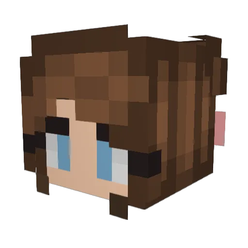 Gianna1901 Minecraft avatar head, 3D render