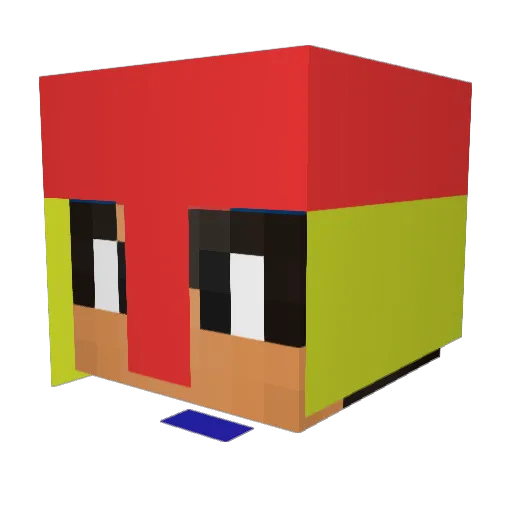 GiannaDior Minecraft avatar head, 3D render