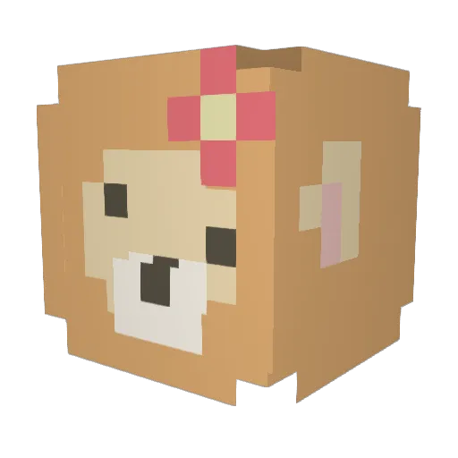 GiannaSHUT Minecraft avatar head, 3D render