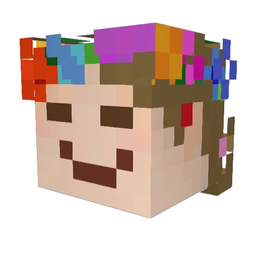 Giannina Minecraft avatar head, 3D render
