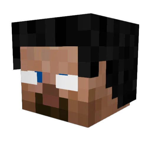 Gianny Minecraft avatar head, 3D render