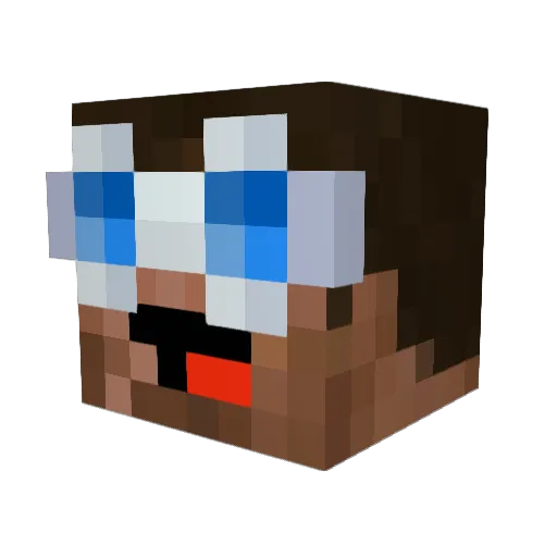 Gianplay Minecraft avatar head, 3D render