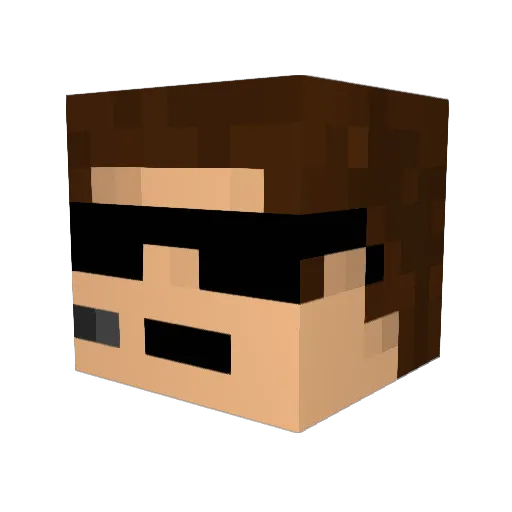 GiantDwarf14 Minecraft avatar head, 3D render
