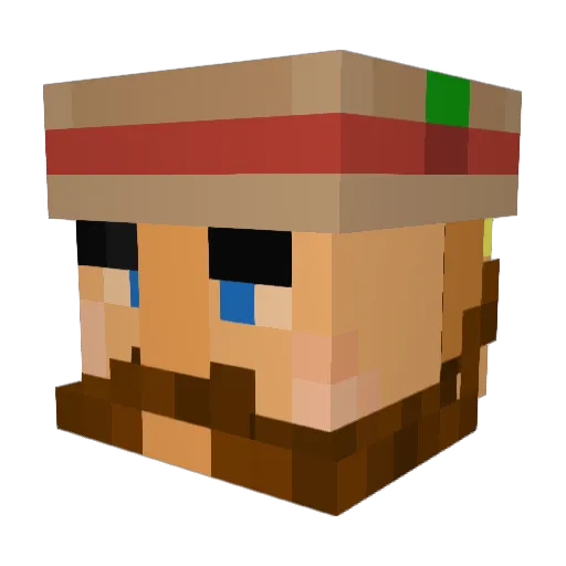GiantDwarf20 Minecraft avatar head, 3D render