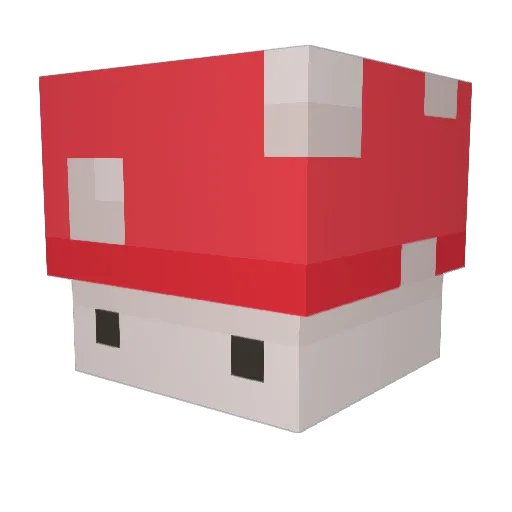 GiantMushr00m Minecraft avatar head, 3D render