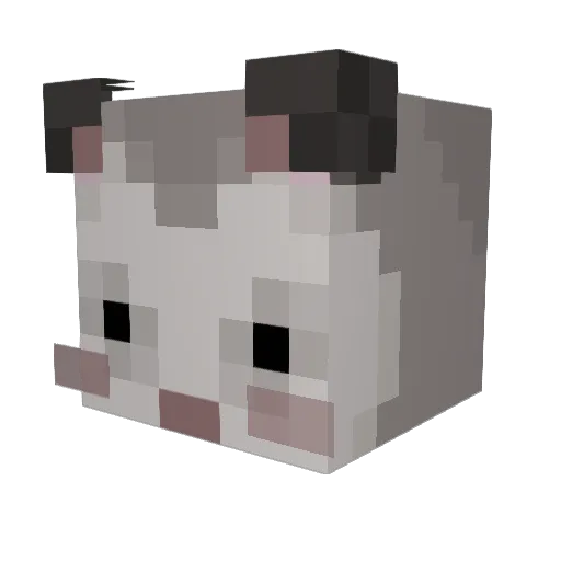 GiantOpossum Minecraft avatar head, 3D render