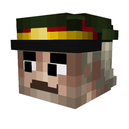 GiantPandan_ Minecraft avatar head, 3D render