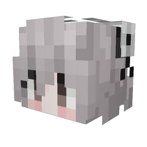 GiantSword_Yang Minecraft avatar head, 3D render