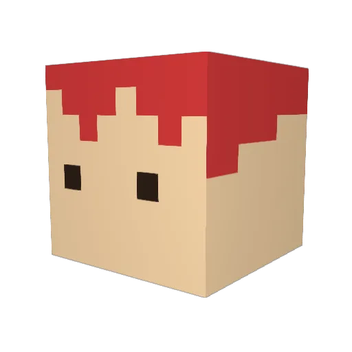 Giant_Han Minecraft avatar head, 3D render