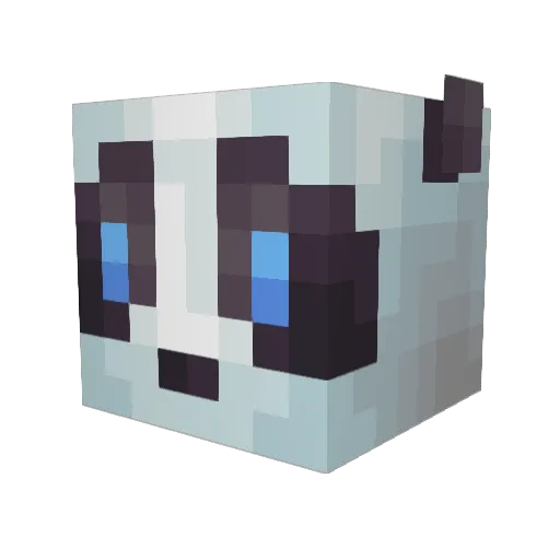 Giant_Panda Minecraft avatar head, 3D render