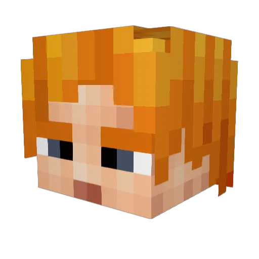 Giant_of_Light Minecraft avatar head, 3D render