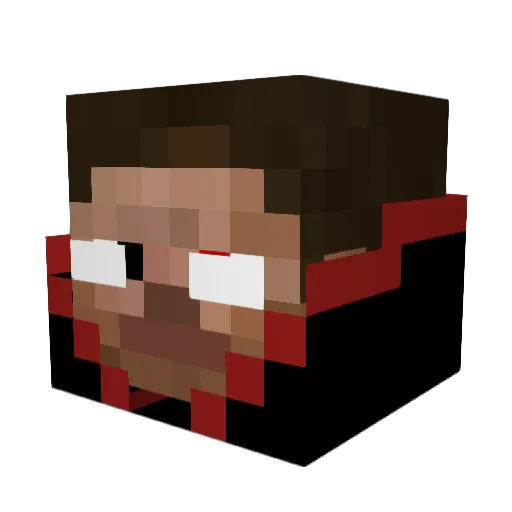 Giantcd Minecraft avatar head, 3D render