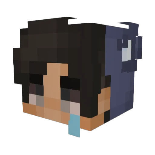 Gianth Minecraft avatar head, 3D render