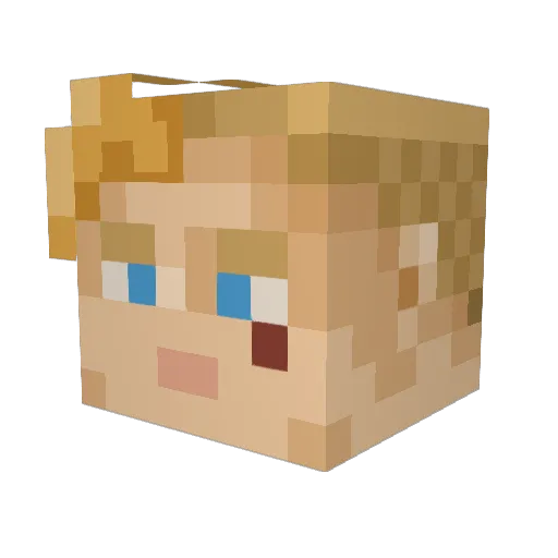 Giantigator Minecraft avatar head, 3D render