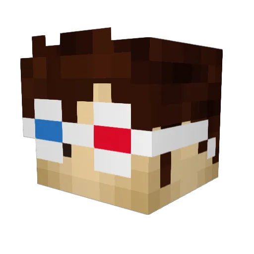 Giantmoony Minecraft avatar head, 3D render